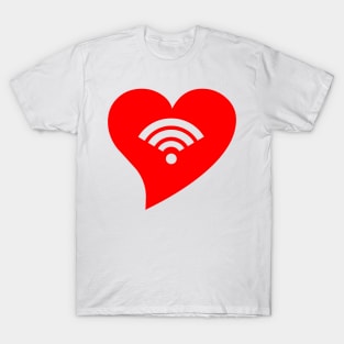 Red WiFi Heart T-Shirt